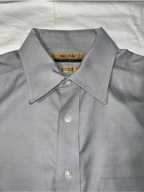 Roundtree & Yorke Fitted Button-Down Shirt - Light Gray